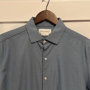 Ministry of Supply - Men’s Aero Zero Carbon Neutral Dress Shirt - Blue Oxford